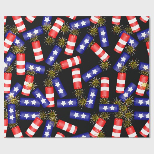 Feuerwehr für den 4. Juli Geschenkpapier (Flach)