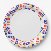 Feuerwehr für den 4. Juli Pappteller (Vorderseite)