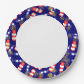 Feuerwehr für den 4. Juli Pappteller (Vorderseite)