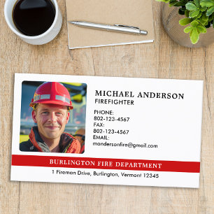 Feuerwehr für personalisiertes Foto Visitenkarte