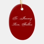 Feuerwehr-Gewohnheits-Monogramm Keramikornament (Hinten)