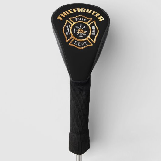 Feuerwehr Gold Golf Headcover (Vorderseite)