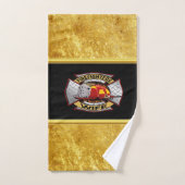 Feuerwehr Gold und Silber-Ehefrau-Abzeichen Badhandtuch Set (Handtuch)
