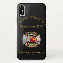 Feuerwehr Gold und Silber-Ehefrau-Abzeichen Case-Mate iPhone Hülle