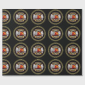 Feuerwehr-Gold-und Silber-Ehefrau-Abzeichen Geschenkpapier (Flach)