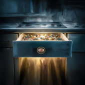 Feuerwehr Gold und Silber-Ehefrau-Abzeichen Keramikknauf