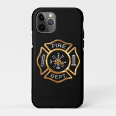 Feuerwehr-GoldAbzeichen Case-Mate iPhone Hülle (Rückseite)