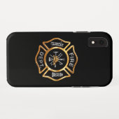 Feuerwehr-GoldAbzeichen Case-Mate iPhone Hülle (Rückseite (Horizontal))