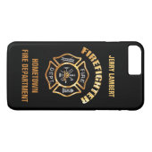 Feuerwehr-Goldnamen-Schablone Case-Mate iPhone Hülle (Rückseite (Horizontal))