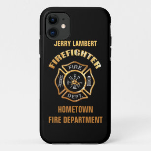 Feuerwehr-Goldnamen-Schablone iPhone 11 Hülle