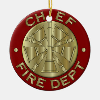 Feuerwehr-Hauptmessingsymbol Keramik Ornament
