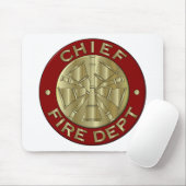 Feuerwehr-Hauptmessingsymbol Mousepad (Mit Mouse)