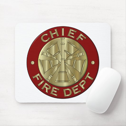 Feuerwehr-Hauptmessingsymbol Mousepad (Mit Mouse)