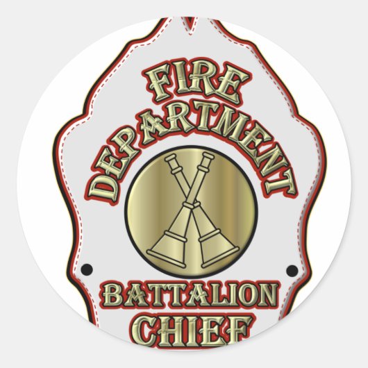 Feuerwehr-Hauptschiff-Design Runder Aufkleber (Vorderseite)
