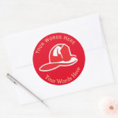 Feuerwehr Helmut Custom Round Aufkleber (Umschlag)