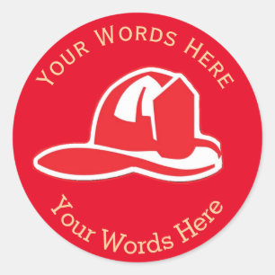 Feuerwehr Helmut Custom Round Aufkleber