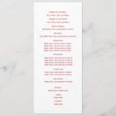 Feuerwehr-Hochzeitsprogramm Programm (Rückseite)