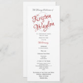 Feuerwehr-Hochzeitsprogramm Programm (Vorne/Hinten)