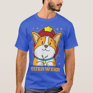 Feuerwehr Hund Welsh Corgi Pembroke Feuerhilfe T-Shirt