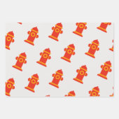 Feuerwehr-Hydrant-Party-Geschenkverpackung Geschenkpapier Set (Vorderseite)