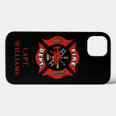 Feuerwehr im Feuerwehr - Kundenspezifischer Name Case-Mate iPhone Hülle (Rückseite (Horizontal))