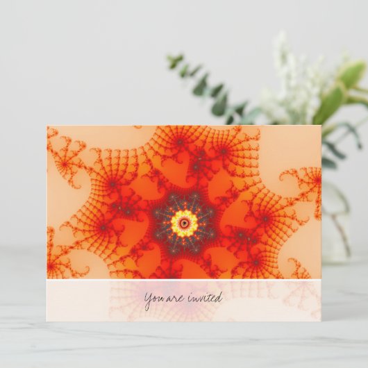 Feuerwehr im Fraktal Kunst Einladung (Stehend Vorderseite)