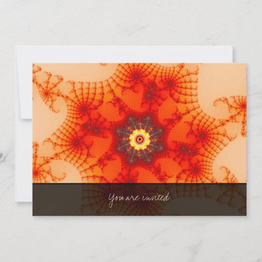 Feuerwehr im Fraktal Kunst Einladung (Vorderseite)