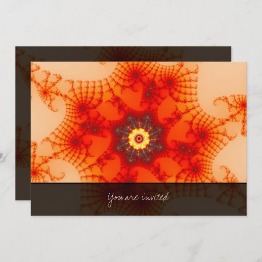 Feuerwehr im Fraktal Kunst Einladung (Vorne/Hinten)