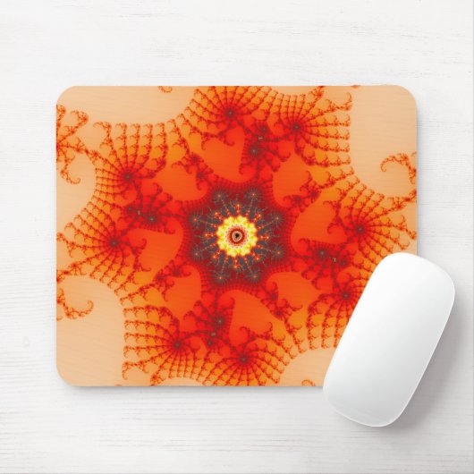 Feuerwehr im Fraktal Kunst Mousepad (Mit Mouse)