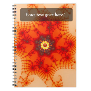 Feuerwehr im Fraktal Kunst Notizblock