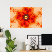 Feuerwehr im Fraktal Kunst Poster (Heimbüro)