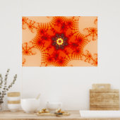 Feuerwehr im Fraktal Kunst Poster (Küche)