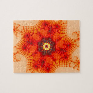 Feuerwehr im Fraktal Kunst Puzzle