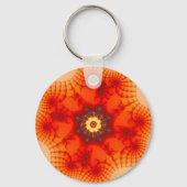 Feuerwehr im Fraktal Kunst Schlüsselanhänger (Vorderseite)