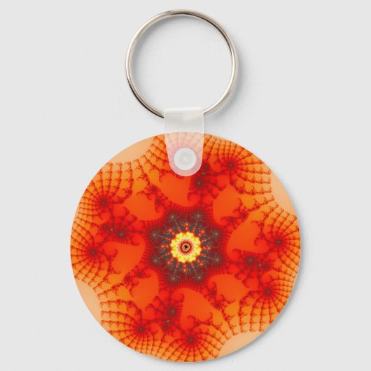 Feuerwehr im Fraktal Kunst Schlüsselanhänger (Vorderseite)