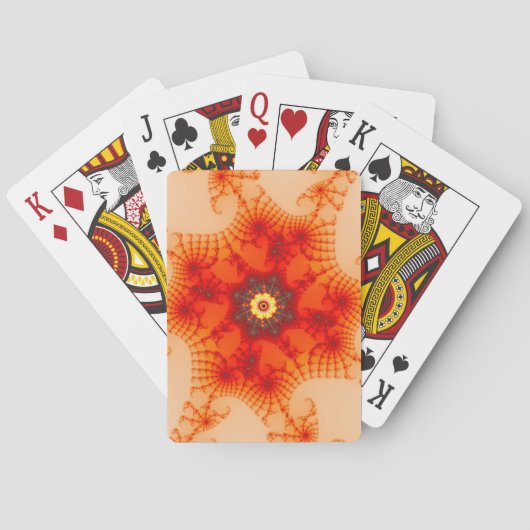 Feuerwehr im Fraktal Kunst Spielkarten (Rückseite)