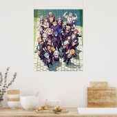 Feuerwehr in drei Häusern Poster (Küche)