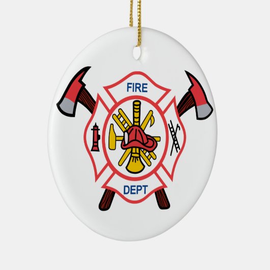 Feuerwehr Keramik Ornament (Rechts)