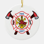 Feuerwehr Keramik Ornament (Vorne)