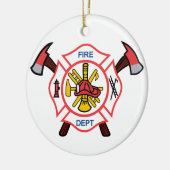 Feuerwehr Keramik Ornament (Links)