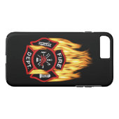 Feuerwehr-loderndes Abzeichen Case-Mate iPhone Hülle (Rückseite (Horizontal))