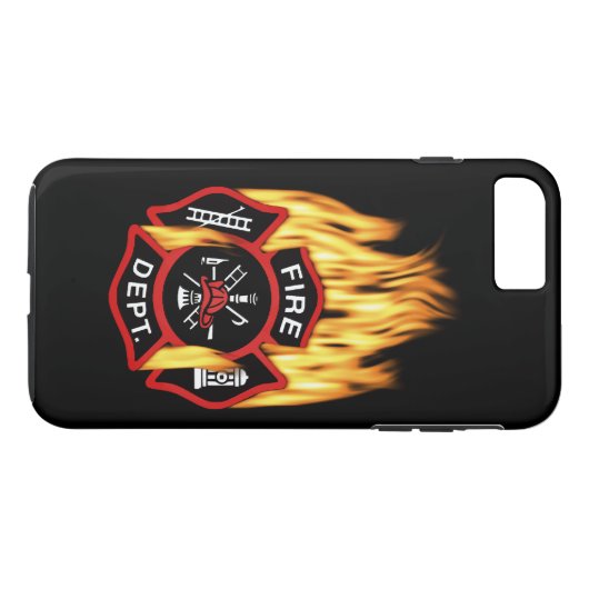Feuerwehr-loderndes Abzeichen Case-Mate iPhone Hülle (Rückseite (Horizontal))