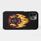 Feuerwehr-loderndes Abzeichen Case-Mate iPhone Hülle (Rückseite (Horizontal))