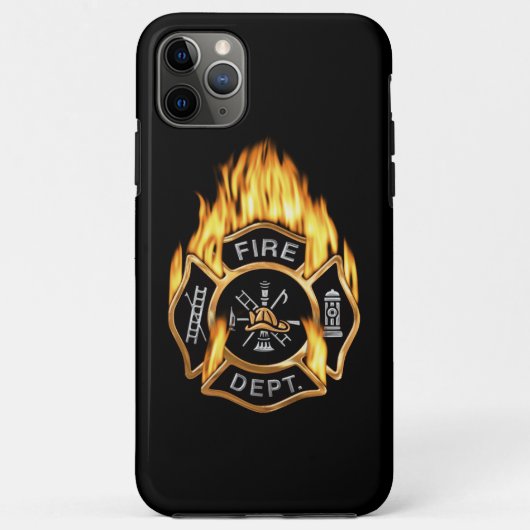 Feuerwehr-loderndes GoldAbzeichen Case-Mate iPhone Hülle (Rückseite)