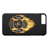 Feuerwehr-loderndes GoldAbzeichen Case-Mate iPhone Hülle (Rückseite (Horizontal))