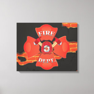 Feuerwehr-Logo Leinwanddruck