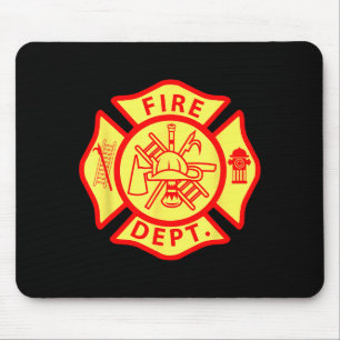 Feuerwehr-Logo Uniformer Feuerwehrmann-Symbol Feue Mousepad
