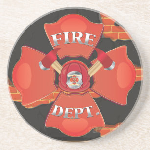 Feuerwehr-Logo Untersetzer