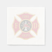 Feuerwehr Maltese Cross Napkins Serviette (Vorderseite)
