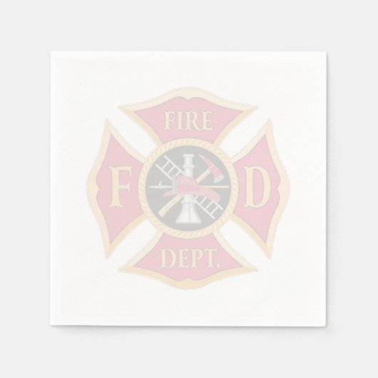 Feuerwehr Maltese Cross Napkins Serviette (Vorderseite)